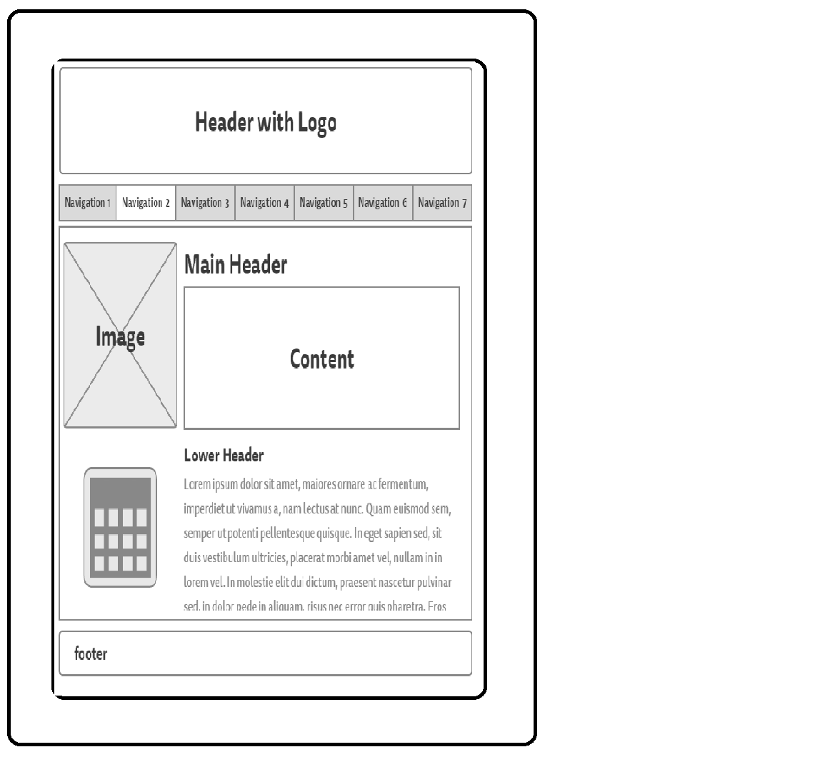 The tablet portrait wireframe
